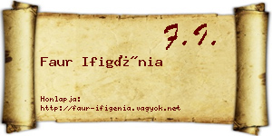 Faur Ifigénia névjegykártya