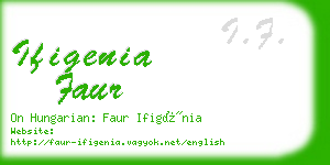 ifigenia faur business card
